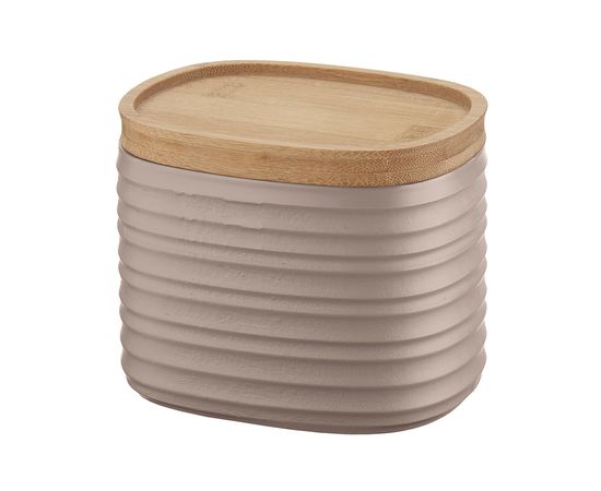 Банка для хранения с бамбуковой крышкой Tierra, 500 мл, бежево-розовая, Guzzini