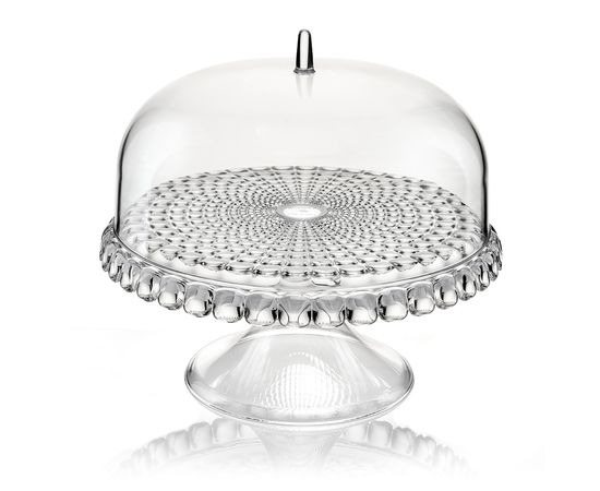Блюдо для торта с крышкой Tiffany, 30 см, прозрачное, Guzzini