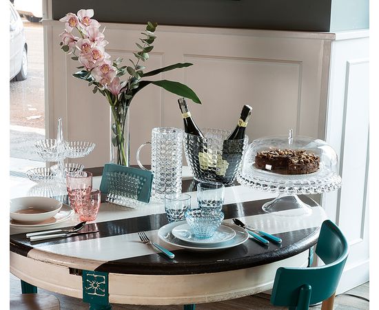 Блюдо для торта с крышкой, Tiffany, ?30 см, голубое, Guzzini, изображение 2