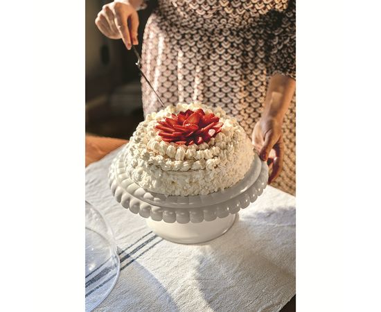 Блюдо для торта с крышкой Tiffany, 30 см, молочно-белое, Guzzini, изображение 2