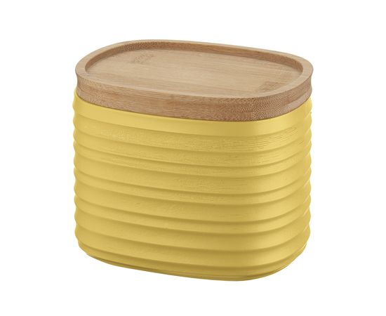 Банка для хранения с бамбуковой крышкой Tierra, 500 мл, желтая, Guzzini