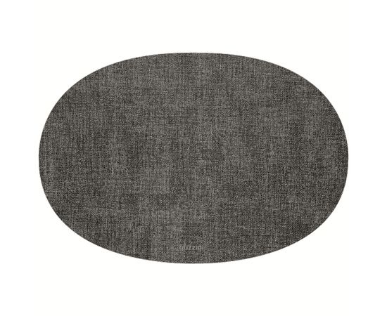 Салфетка подстановочная овальная двухсторонняя Fabric, темно-серая, Guzzini