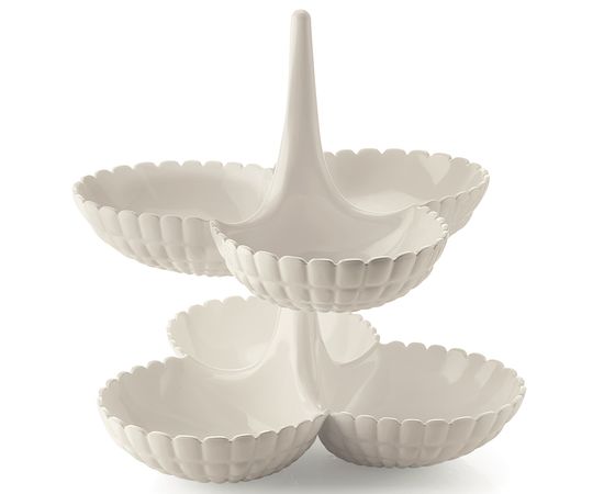 Набор менажниц Tiffany, молочно-белые, 2 шт., Guzzini