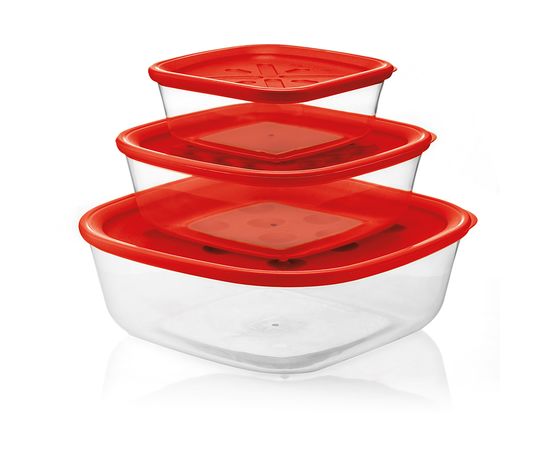 Набор контейнеров Forme Casa, красный, 3 шт., Guzzini