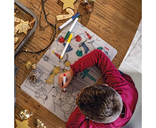 Набор из коврика-раскраски и 4 маркеров Bimbi, Guzzini, изображение 2