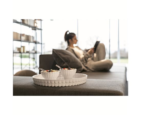 Поднос сервировочный Tiffany, 35,6 см, молочно-белый, Guzzini, изображение 2