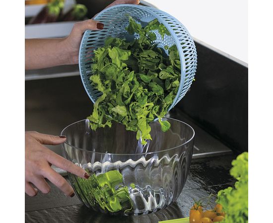 Сушилка для салата Twist&Dry, голубая, Guzzini, изображение 3