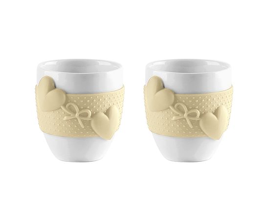 Набор чашек для эспрессо Love, 80 мл, желтый, 2 шт., Guzzini