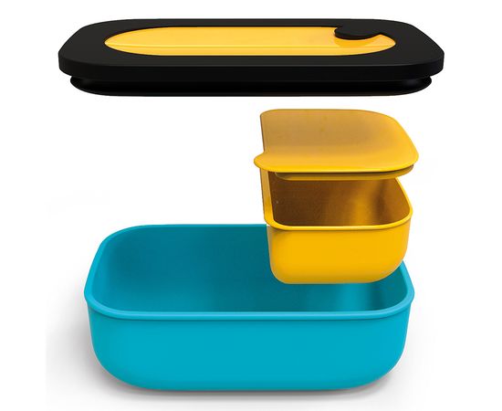 Ланч-бокc On The Go, 900 мл, желтый-синий, Guzzini, изображение 4
