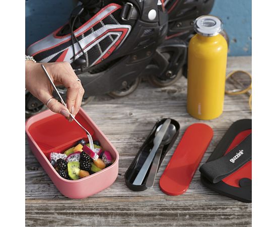 Набор из ланч-бокса и приборов Store & Go, красный, Guzzini, изображение 2