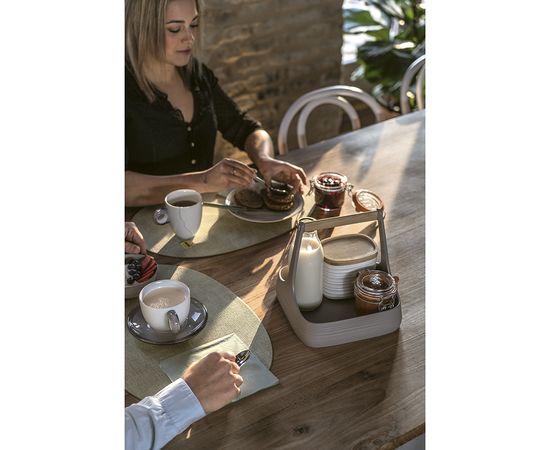 Салфетка подстановочная овальная двухсторонняя Fabric, серая, Guzzini, изображение 2