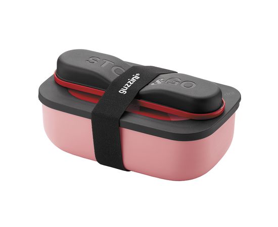 Набор из ланч-бокса и приборов Store & Go, красный, Guzzini
