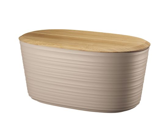 Хлебница с бамбуковой крышкой Tierra, 10 л, бежево-розовая, Guzzini