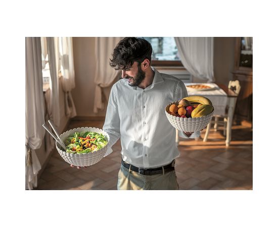 Салатник Tiffany, 5 л, молочно-белый, Guzzini, изображение 2