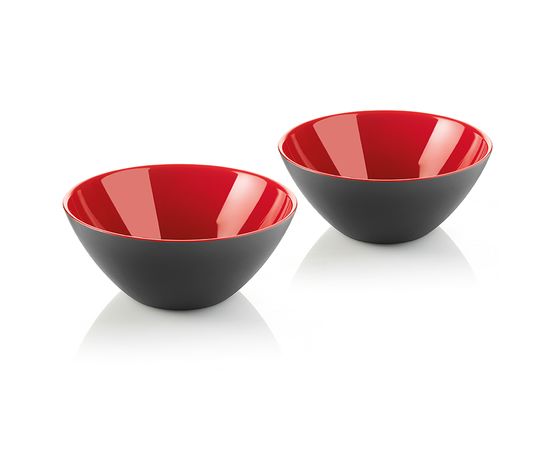 Набор мисок My Fusion, ?12 см, черно-красный, 2 шт., Guzzini