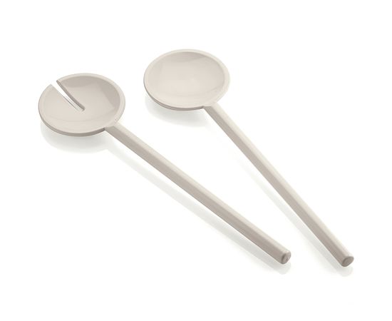 Набор столовых приборов для салата Tiffany, молочно-белые, Guzzini